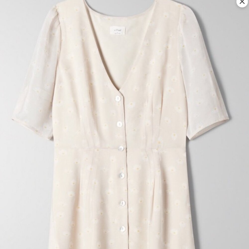 Aritzia Wilfred Button Down Dress in Floral Daisy Print